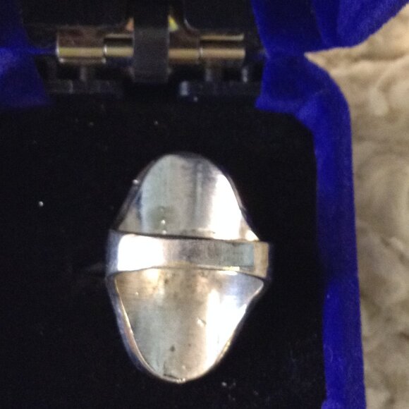 VTG Cameo Ring, Sterling Silver, Art Deco, Size: 6.26 Hippie Chic, Boho, Zodiac - Picture 3 of 4